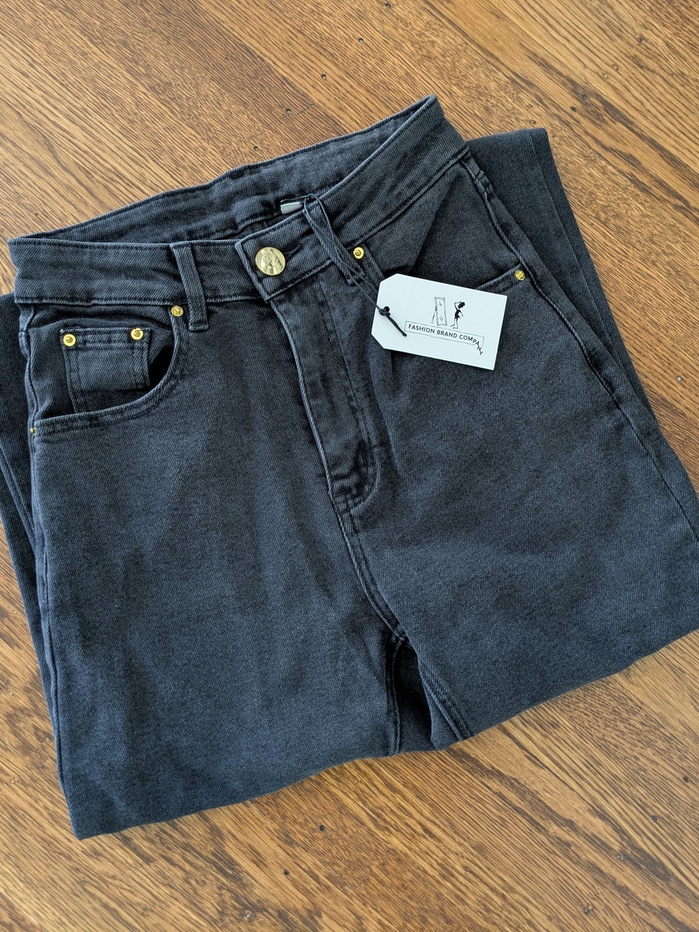 Fashion Brand Company Nap Jeans For Big Butts - Black Denim Size S